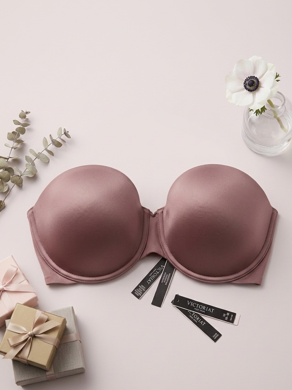 Victoria's Secret Strapless Bandeau - Mauve Rose